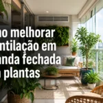 Como melhorar a ventilação em varanda fechada com plantas