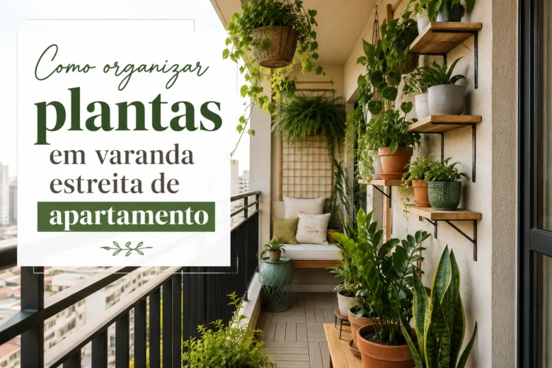 Como organizar plantas em varanda estreita de apartamento