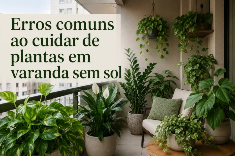 Erros comuns ao cuidar de plantas em varanda sem sol