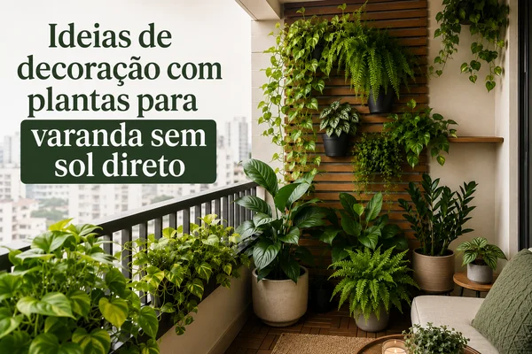 Ideias de decoração com plantas para varanda sem sol direto
