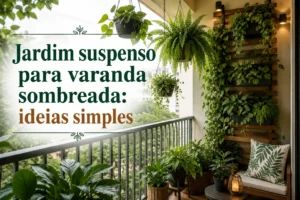 Jardim suspenso para varanda sombreada ideias simples