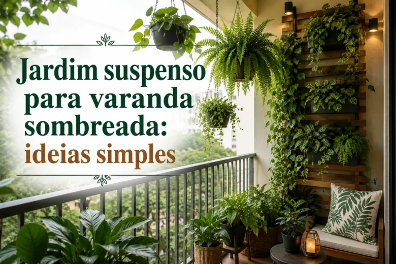Jardim suspenso para varanda sombreada ideias simples