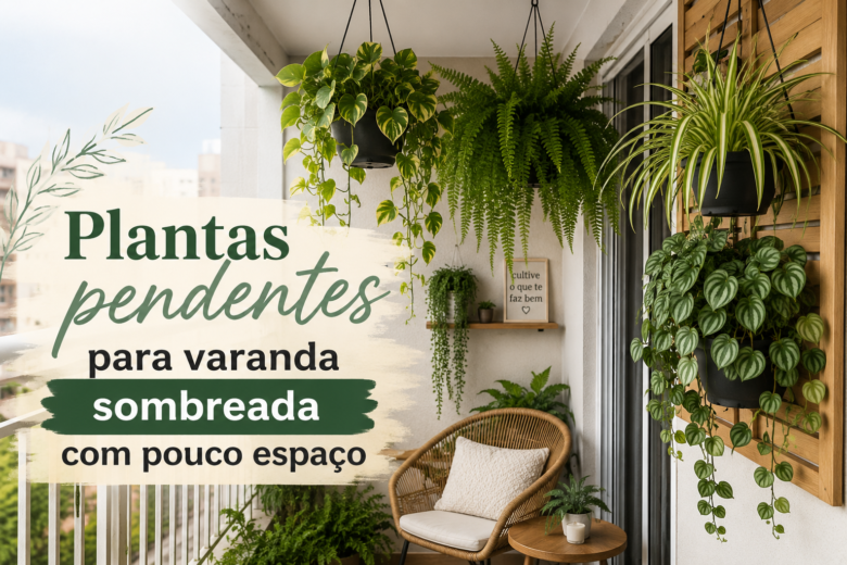 Plantas pendentes para varanda sombreada com pouco espaço