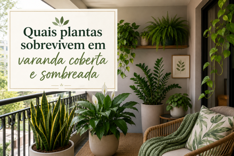Quais plantas sobrevivem em varanda coberta e sombreada